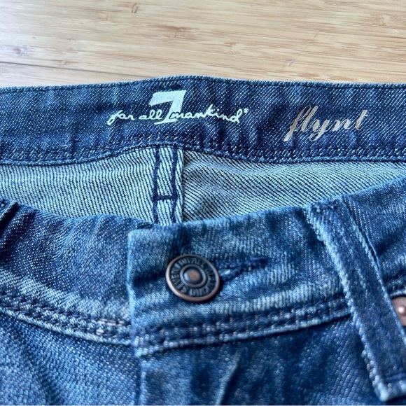 EUC 7 For All Mankind Flynt Flare Dark Wash Women’s Bootcut Seven Jeans Size 29 - Picture 10 of 13